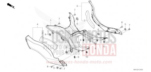 PANNEAU LATERAL/CACHE CENTRAL NSS750S de 2025